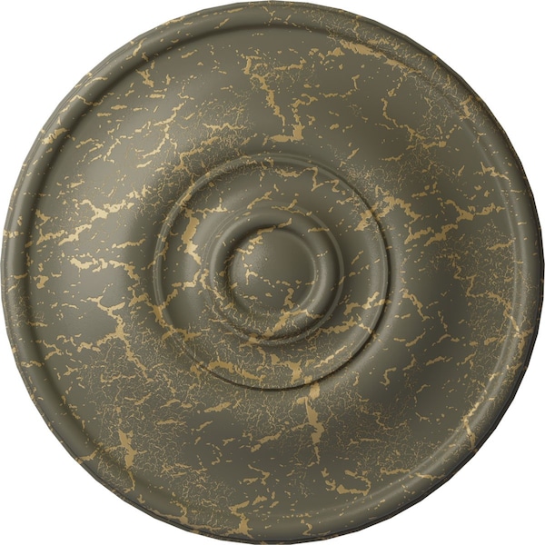 Ekena Millwork Jefferson Ceiling Medallion (Fits Canopies up to 2 7/8"), 11 3/4"OD x 3/8"P, Witch Hazel Crackle CM12JEWHC - main